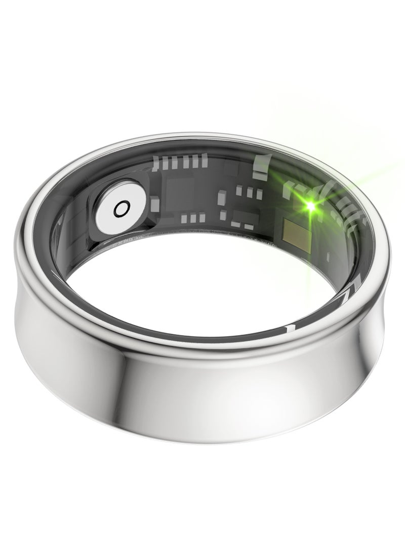 general Smart Ring for Heart Rate, Blood Oxygen, SleepMonitoring, all Weather Motion Calculation, 24-hour Health Monitoring, Protect Your Health, Lightweight and Comfortable, 5ATM Waterproof, Photo Control, Hand Gestures Browse Tiktok, Silver No.V1/2 - Image 5